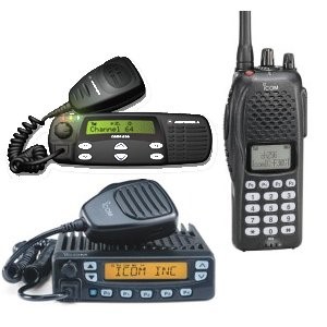 Divas mobilās PMR radiostacijas ar rāciju